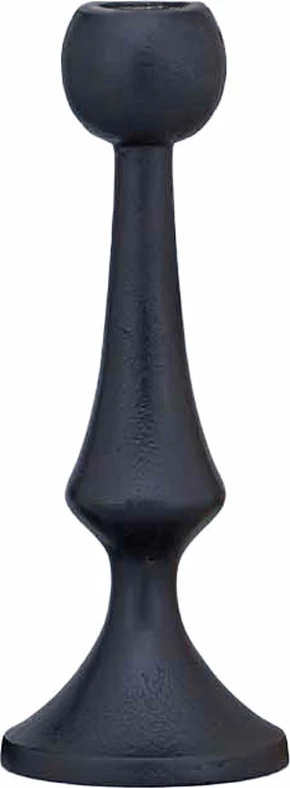 Mbajtës qirinjsh elegant, alumin i zi, 8x8x22cm