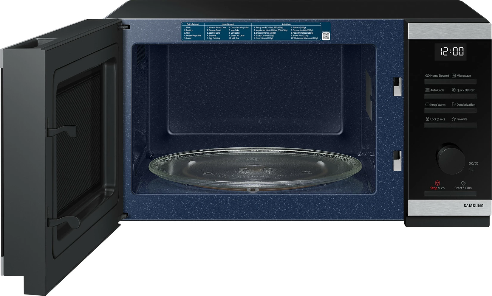 Mikrovalë Samsung MS23DG4504AT, 23 L, 800 W, inox/zezë