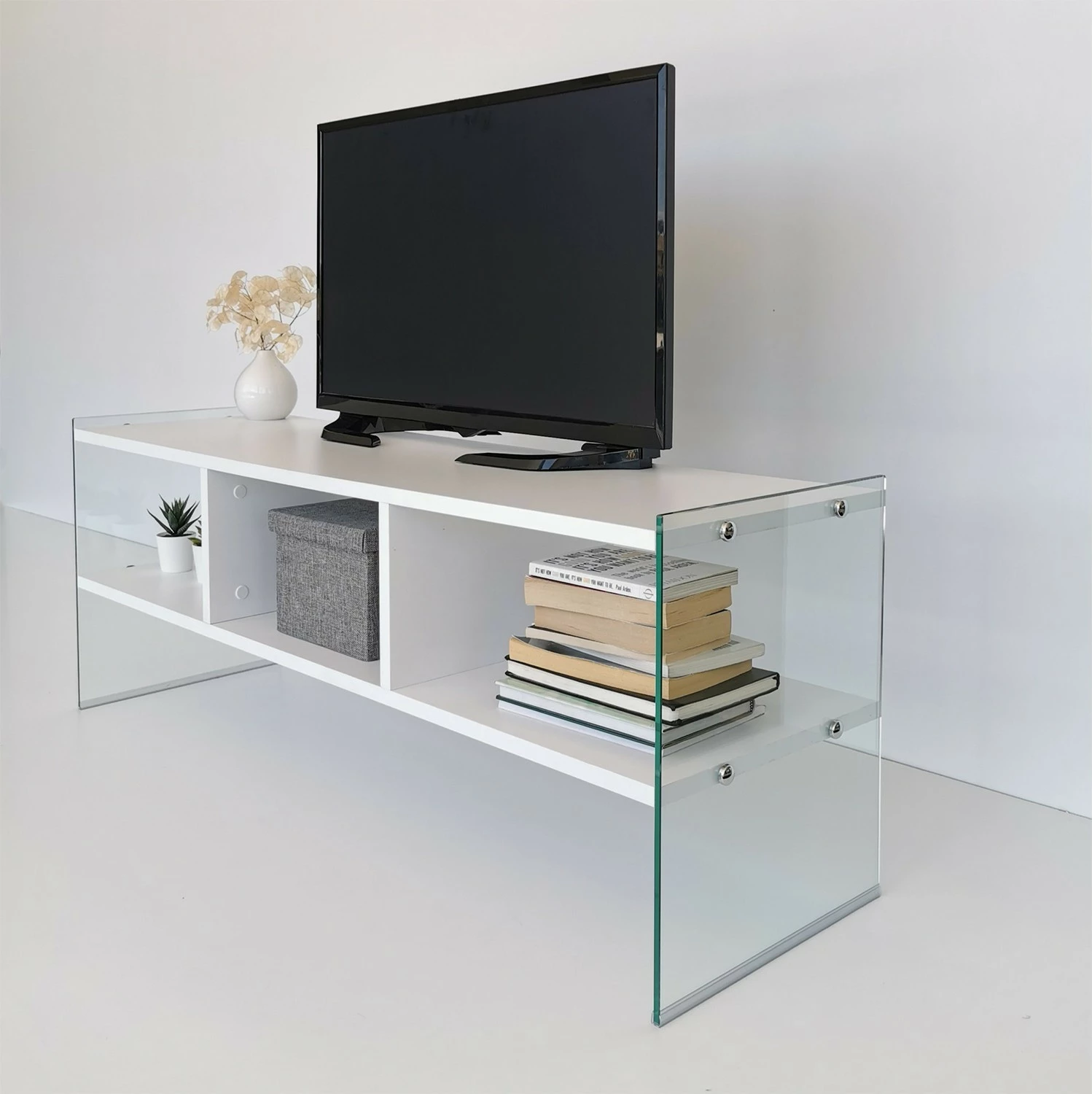 Komodë TV Hanah Home, TV400, ngjyrë e bardhë