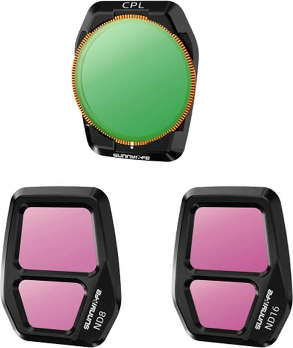 Set filtra për dron Sunnylife A3S-FI925, CPL+ND8+ND16, për AIR 3S, 3 copë