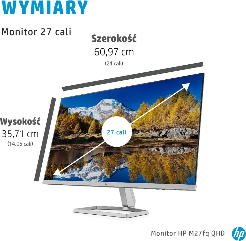 Monitor LED HP M27, 27'', Quad HD, argjend