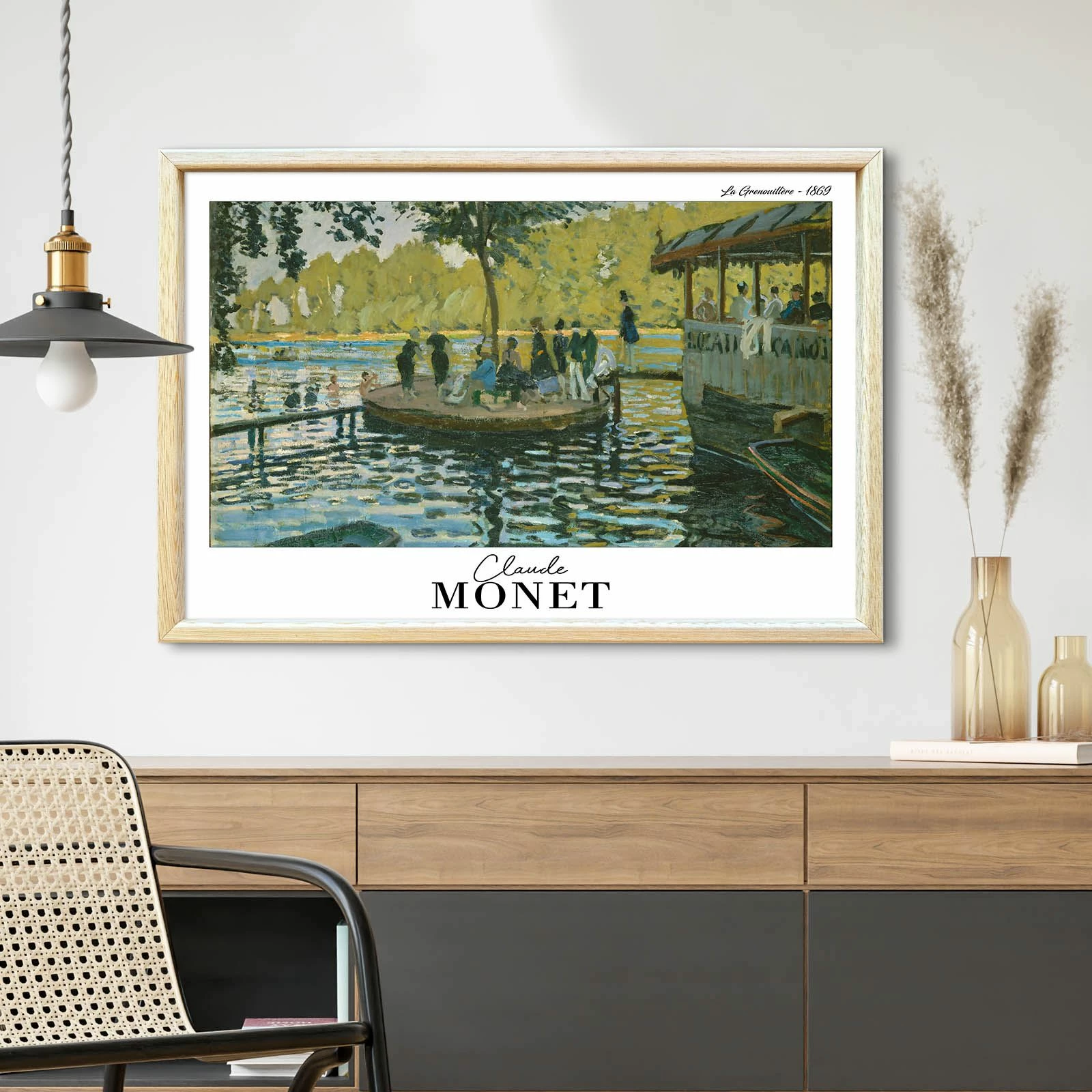 Pikturë dekorative me kornizë, Wallity, 4262AHSMONET-006, shumëngjyrëshe