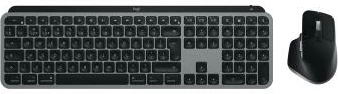 Set tastierë dhe Maus wireless Logitech MX Keys S Combo for Mac 920-012840, Bluetooth, layout DE, me mbështetëse dore, Space Gray