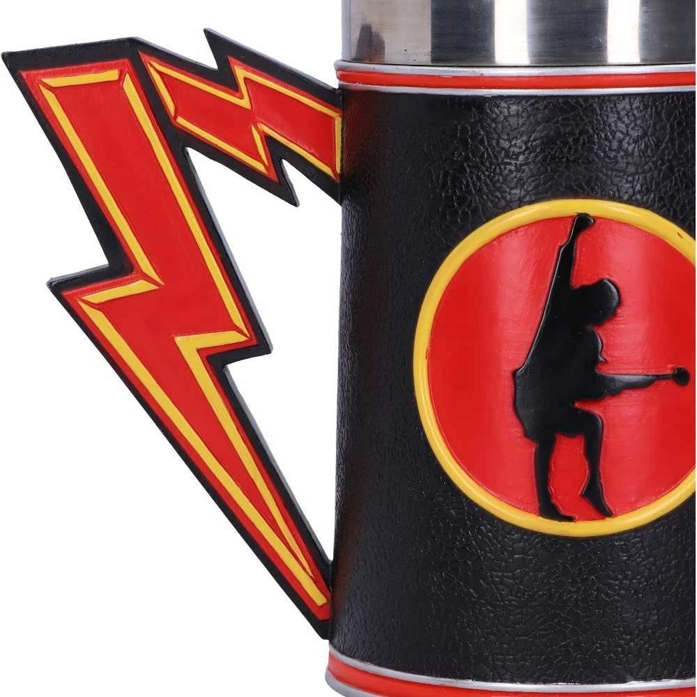 Filxhan koleksionist NEMESIS NOW AC/DC High Voltage Rock and Roll, rezinë me insert inox, i zi/kuq