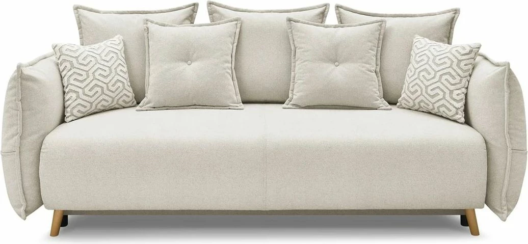 Divan-krevat treshe, ngjyrë krem, Puffy, Atelier del Sofa