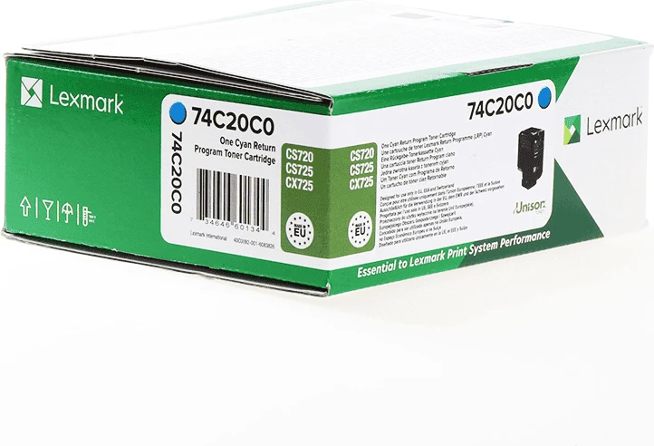 Toner Lexmark 74C20C0 3000 faqe standard, cyan