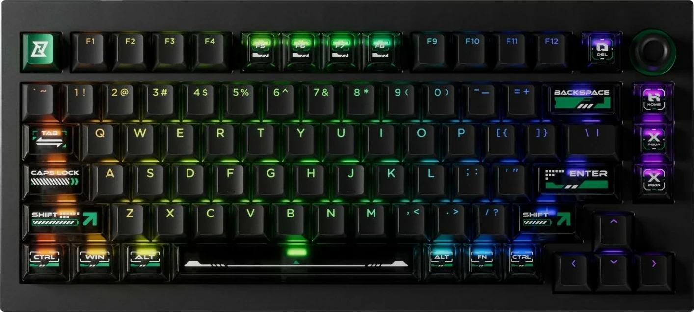 Tastierë Keychron L5W-W1 Lemokey, 75%, RGB, me kabllo, black