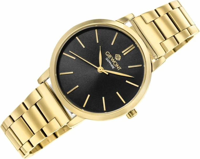 Orë dore femrash Giewont GW2360-B3, e zezë dhe e artë, set