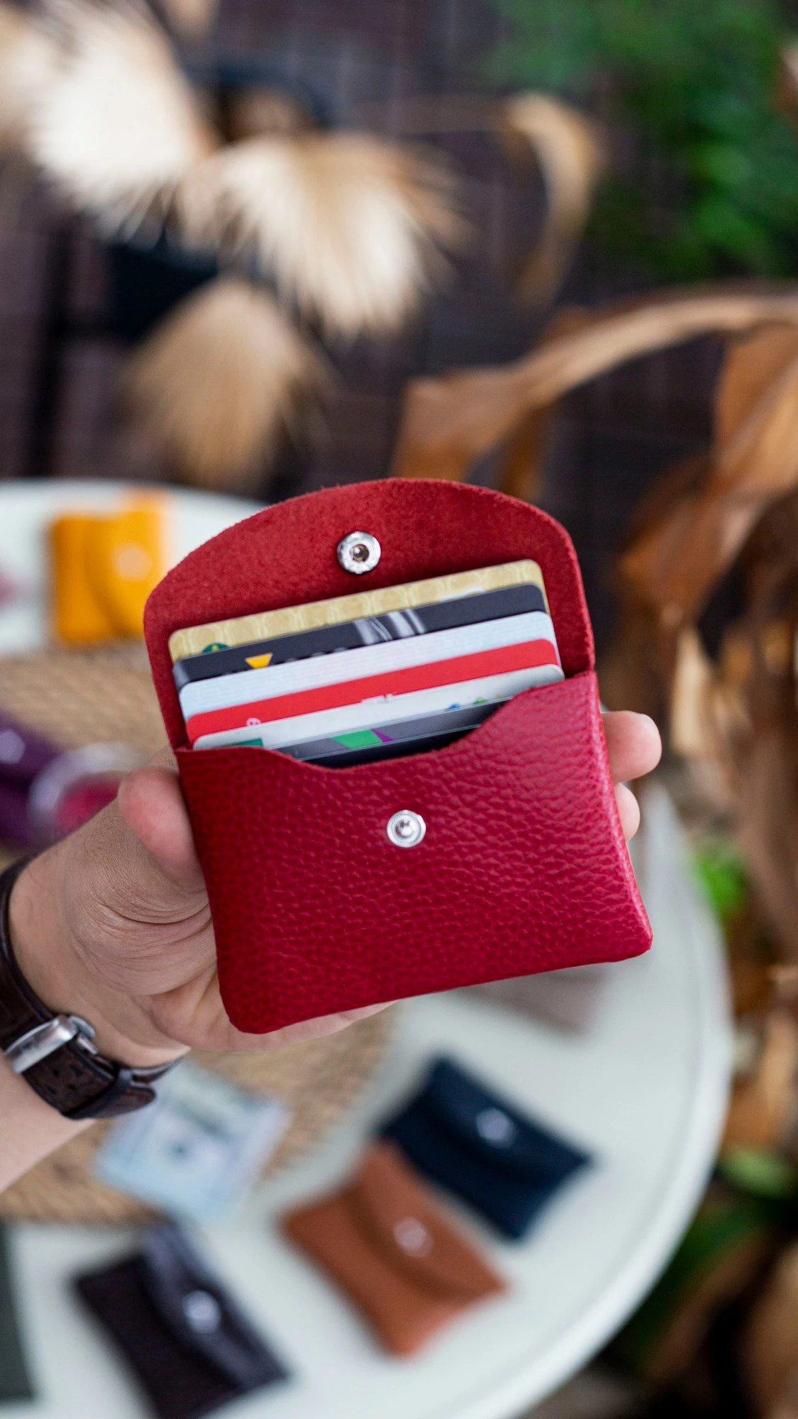 Mbajtëse kartelash Zoozie Bags, e kuqe, Murcia