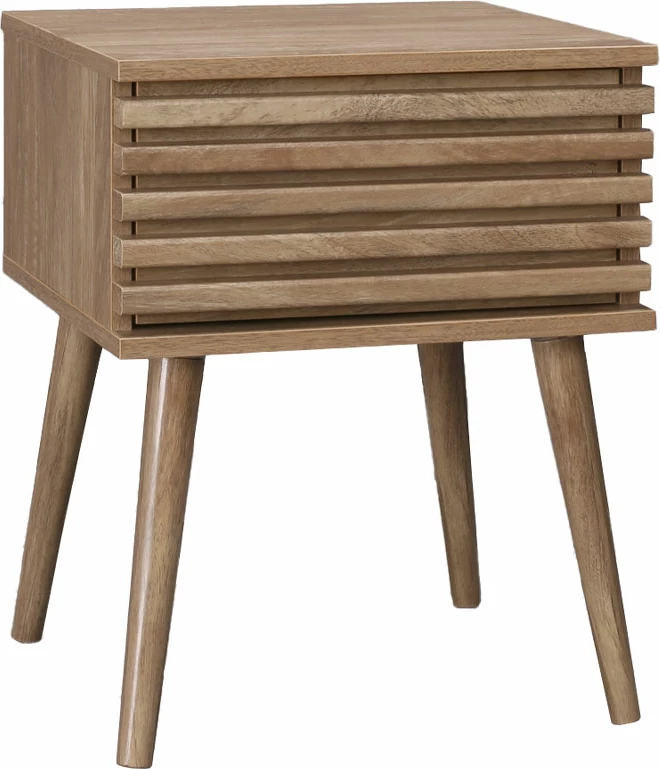 Komodinë KIROS me 1 sirtar, ngjyrë natyrale, 40x39x50.5 cm