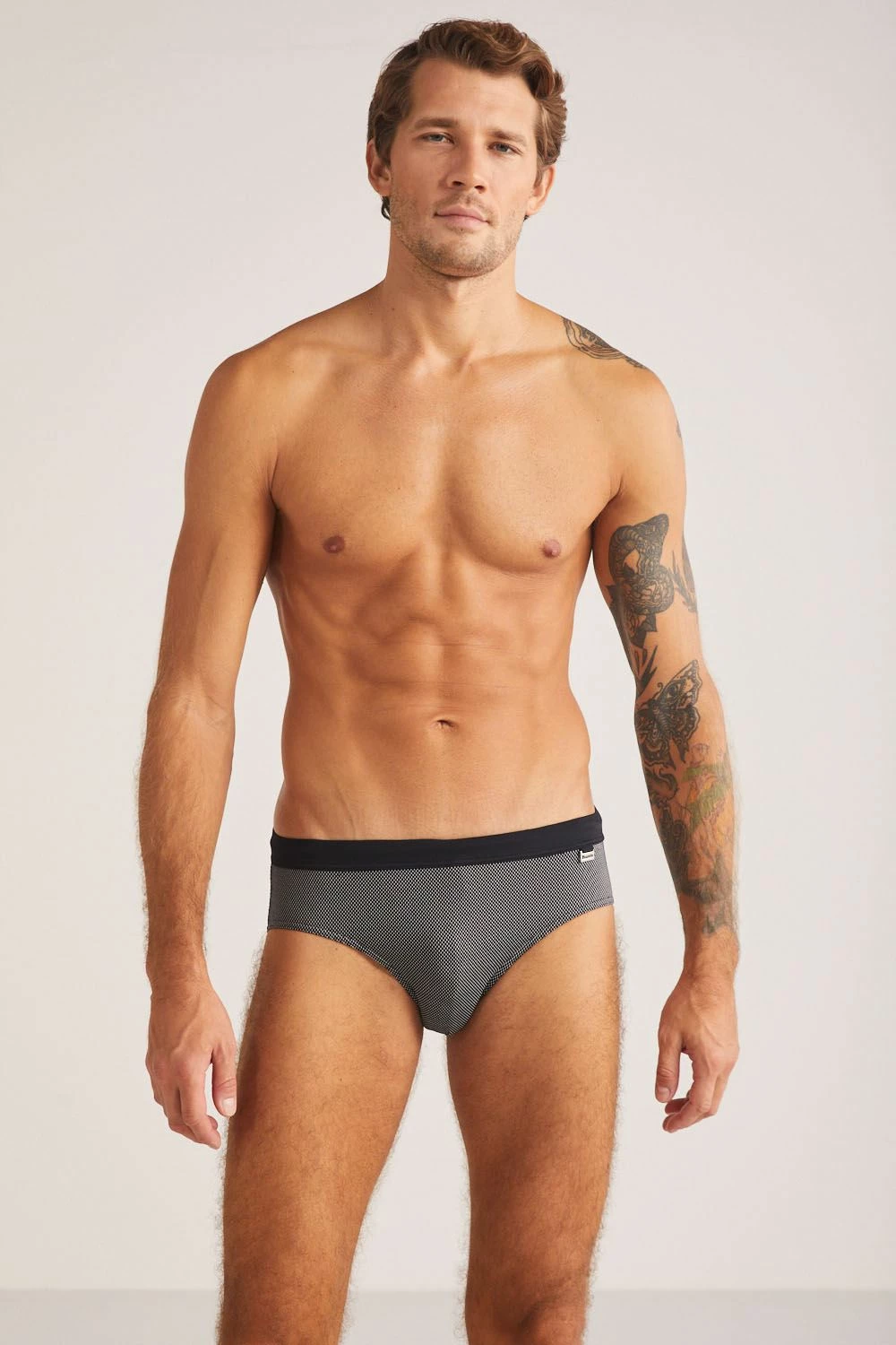 Slip short Jumeon, ngjyrë e zezë, Aztek