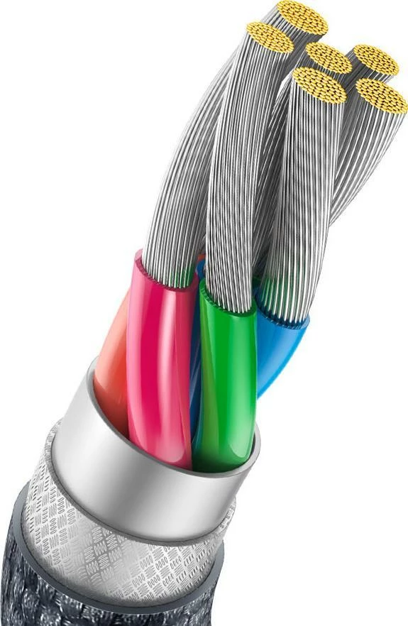 Kabllo USB Baseus Crystal Shine CAJY000401 USB-A në USB-C 1.2 m 100W, e zezë (1 copë)