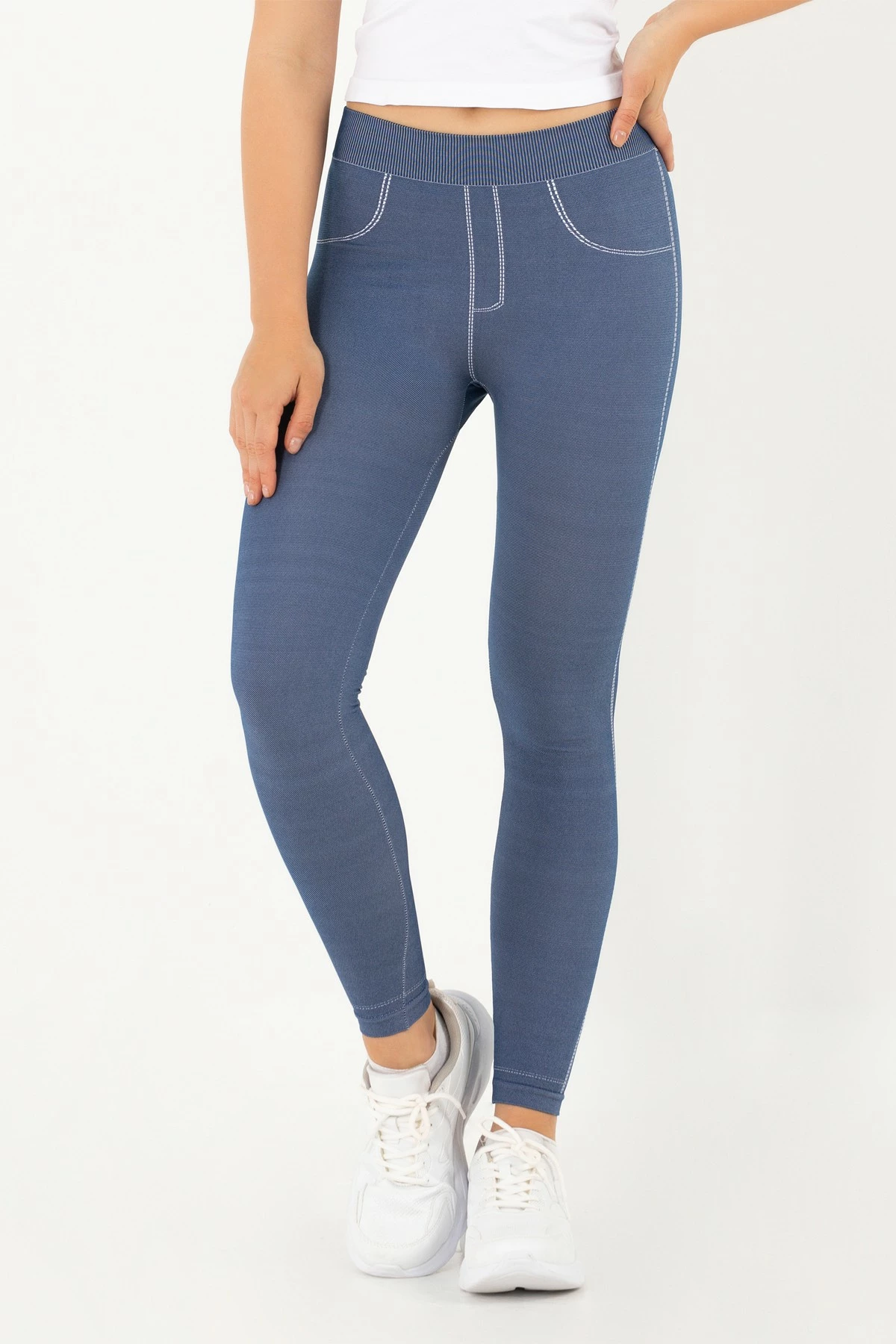 Leggings Jumeon, ngjyrë blu e errët, 230-000504