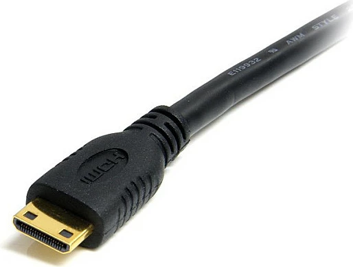 Kabllo HDMI StarTech 2m, HDMI Type A në HDMI Mini Type C, High Speed me Ethernet, e zezë
