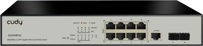 Switch Cudy GS2008PS2, Gigabit Ethernet, PoE, i zi