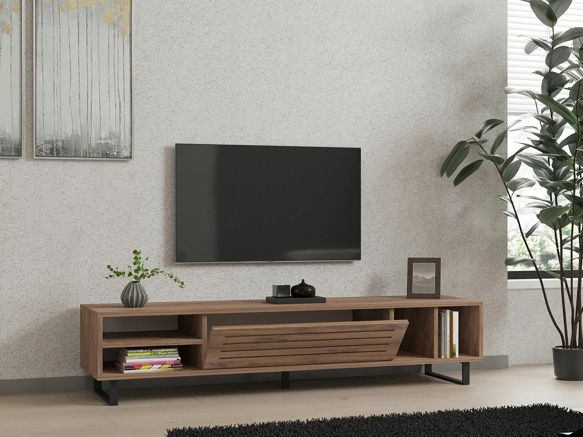 Komodë TV Skye Decor, ngjyrë Atlantic Pine