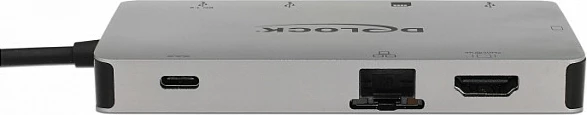 Docking station DeLOCK 87735, USB-C 3.2 Gen 1, HDMI/VGA, 2x USB-A, SD/SDHC/SDXC, USB PD deri 100W, gri