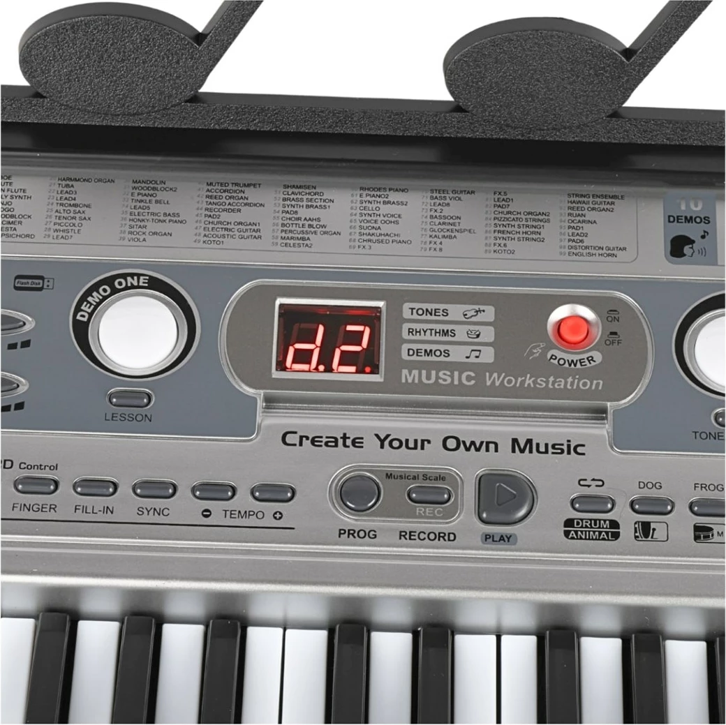 Tastierë SUPRIMO 824 USB me mikrofon, 54 taste, për fëmijë, Gri