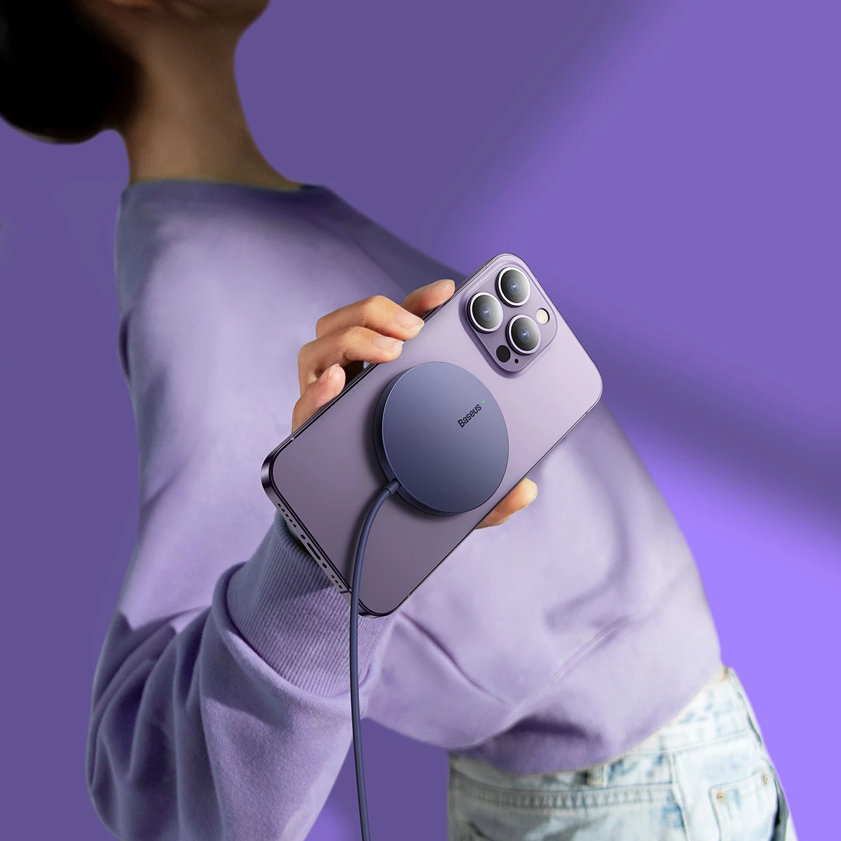 Karikues wireless Baseus Simple Mini3, MagSafe, Qi, 15W, vjollcë