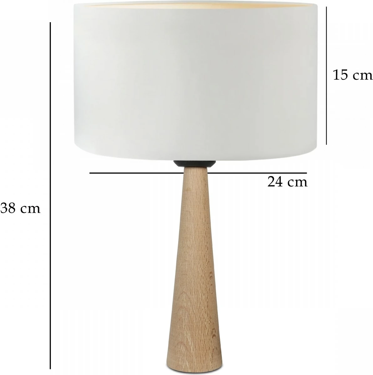Llambë tavoline Opviq, trup druri, kapak krem, AYD-3647
