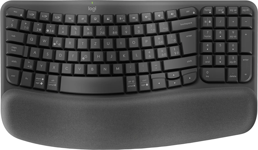 Set tastierë + Maus Logitech Wave Keys and Lift Combo, wireless 2.4GHz/Bluetooth, US INT'L, 4000 dpi, Graphite