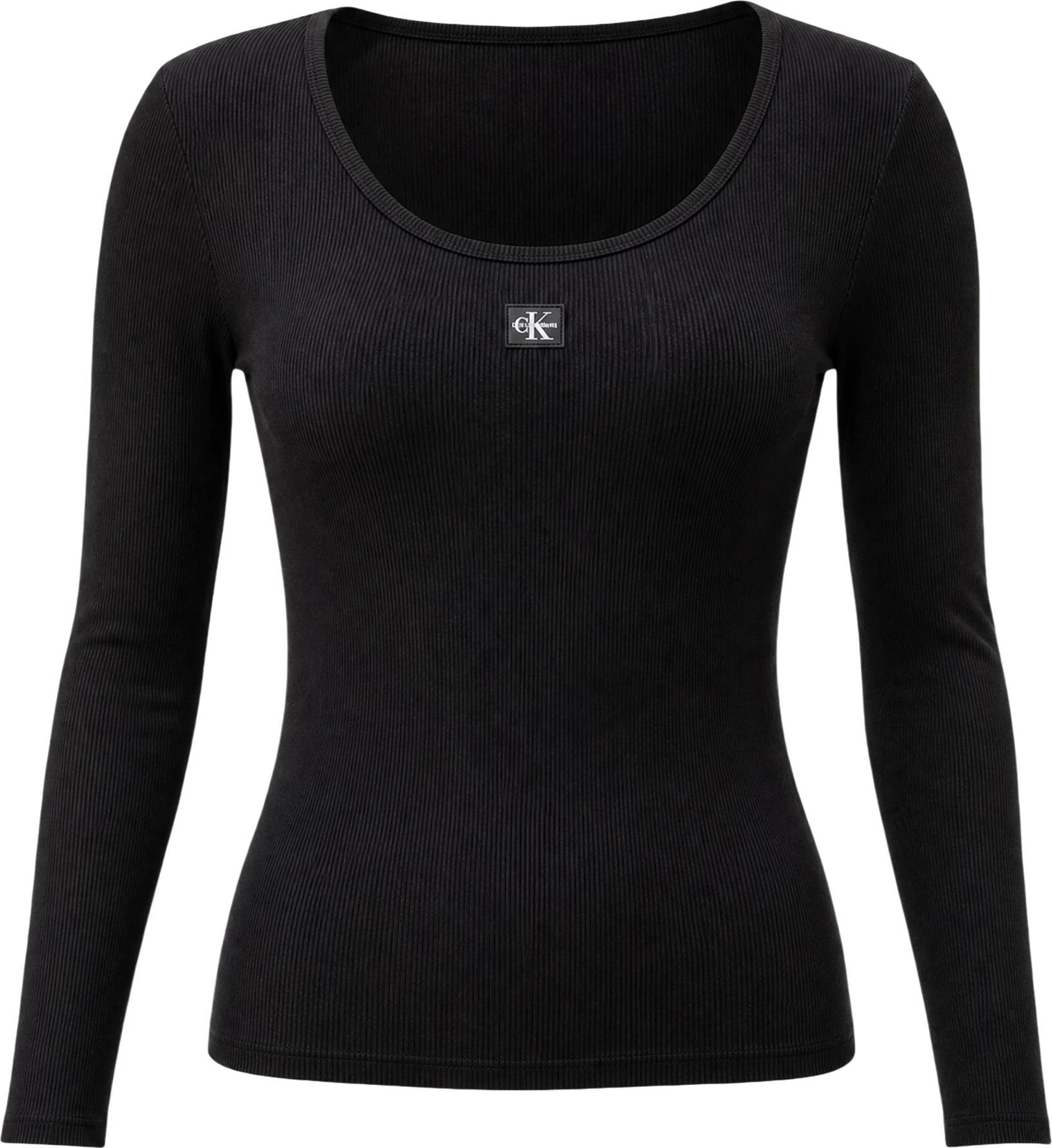 Maicë me mëngë të gjata për femra Calvin Klein Jeans LV047D218G, e zezë [Madhësia: S]