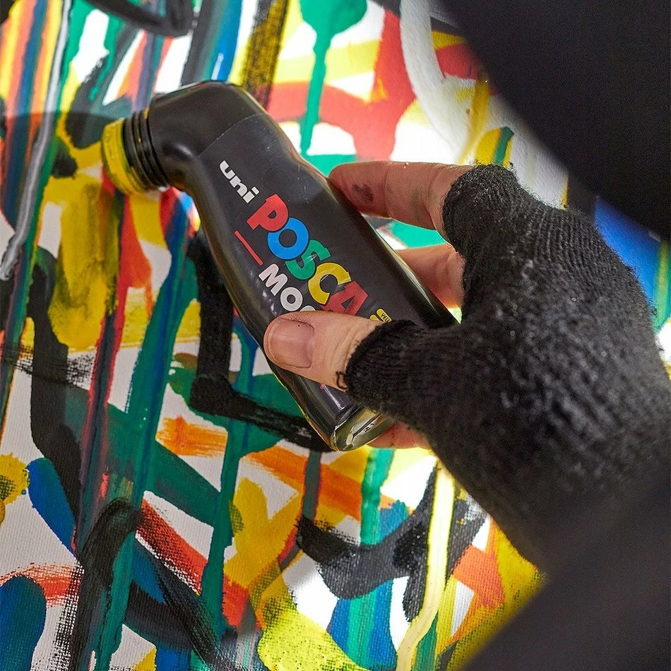 Marker permanent Posca MOP´R PCM-22, majë 3-19 mm, i zi, 1 copë