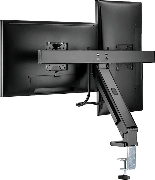 Mbajtëse monitori LogiLink 2-fish, 17-27", montim në tavolinë, e zezë