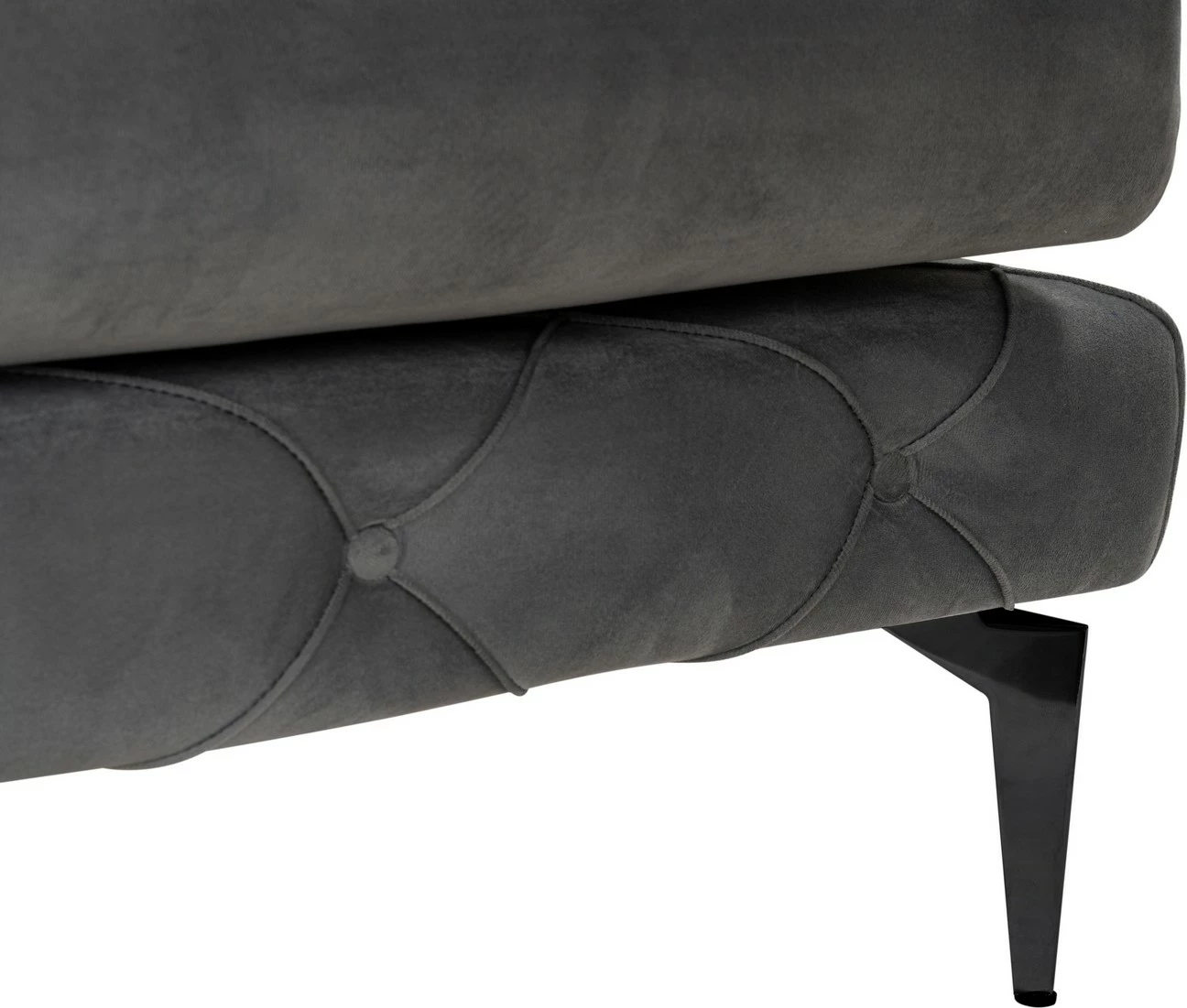 Këndare Atelier del Sofa Como Eco, e djathtë, anthracite, e zezë