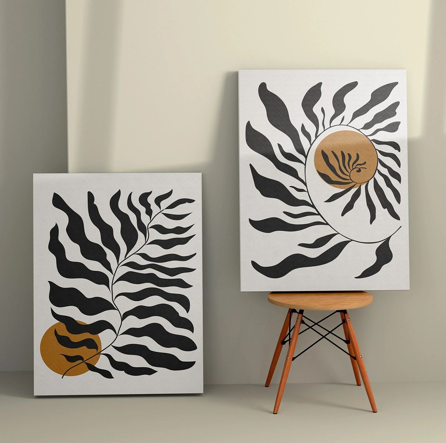 Pikturë dekorative në kanavacë (2 copë), Wallity, 2KNV4369, 50x70cm