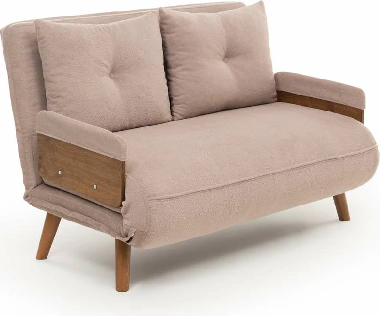 Divan-krevat dy ulëshe, Cosmo, ngjyrë mink, Atelier del Sofa