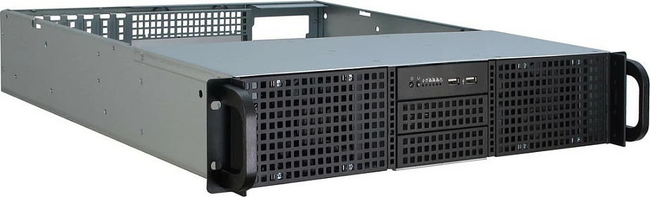Kasë serveri Inter-Tech IPC 2U-20248, 2U Rack 19", ATX/micro ATX/Mini-ITX, 8x3.5" + 3x2.5", e zezë