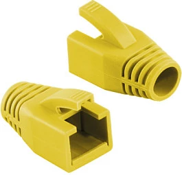 Boot për konektor RJ45 LogiLink, 8mm, 50 copë, i verdhë