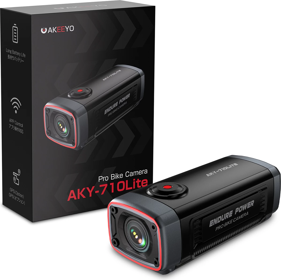 Kamerë aksioni AKEEYO 710 Lite FullHD 1080p, WiFi, IP66, bateri 1800mAh, USB-C, për biçikletë/moto, e zezë