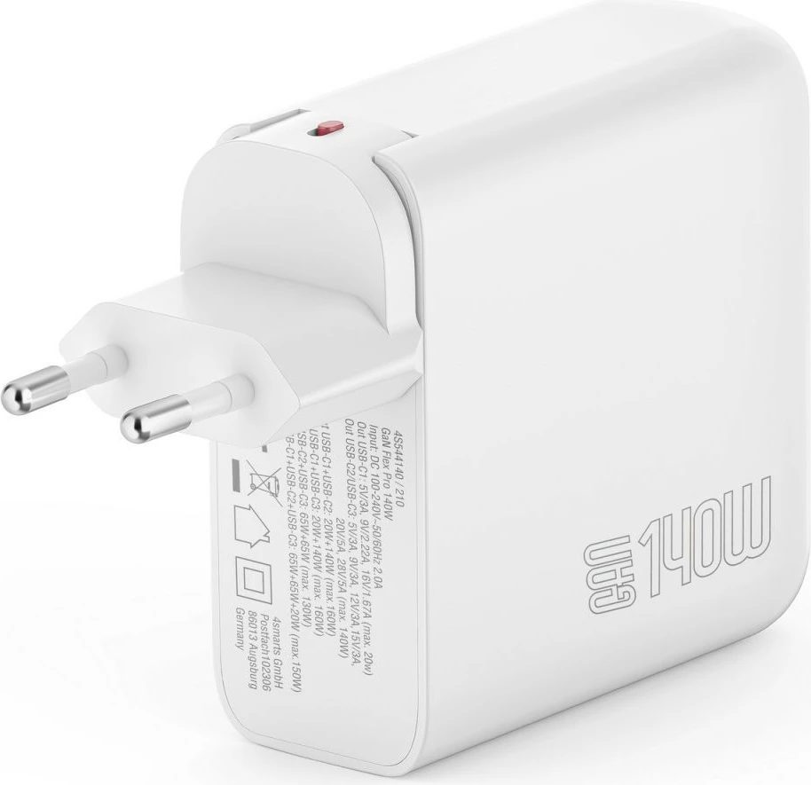 Karikues universal 4smarts GaN Flex Pro, 1.5 m, i bardhë