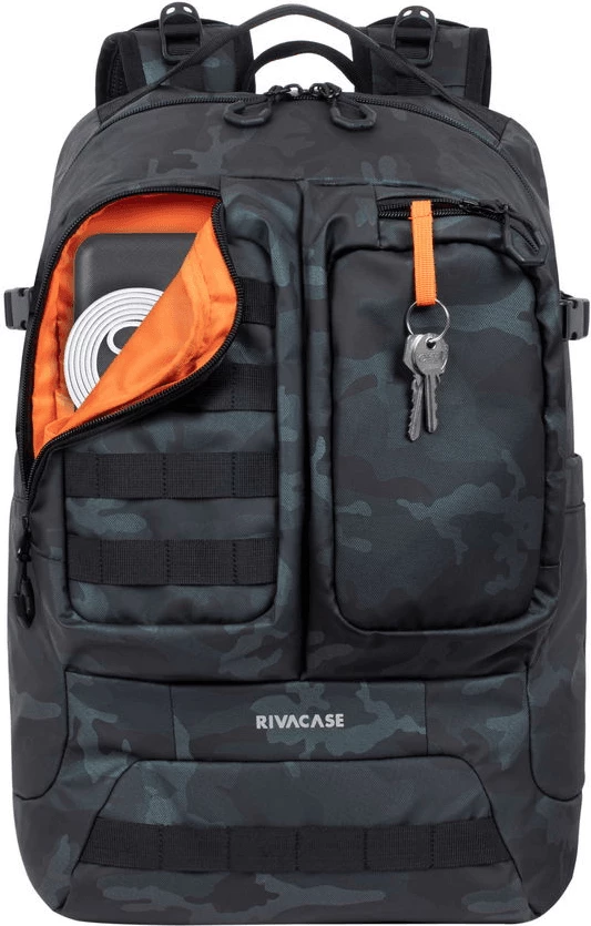 Çantë shpine RIVACASE 7661 Sherwood 32L për laptop 16" dhe tablet 10.1", navy camo