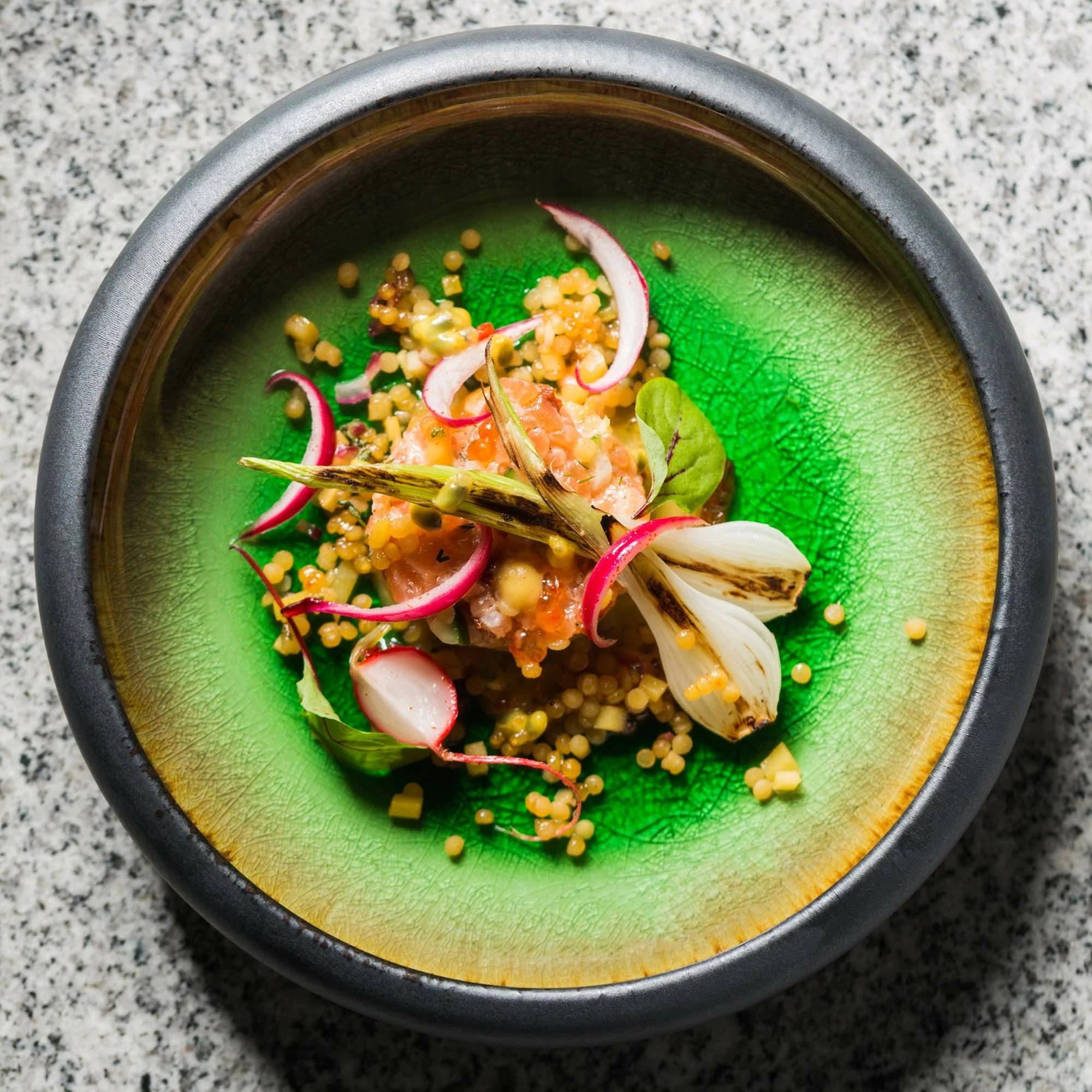 enë ramekin, Fine Dine Beryl, 50 ml 50 mm, guri qeramike, set 12 copë, e gjelbër