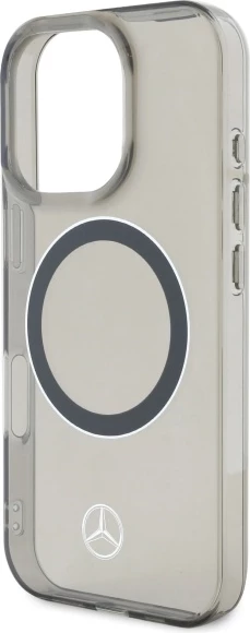 Mbështjellës Mercedes Silver Ring MagSafe për iPhone 16 Pro Max, Zi