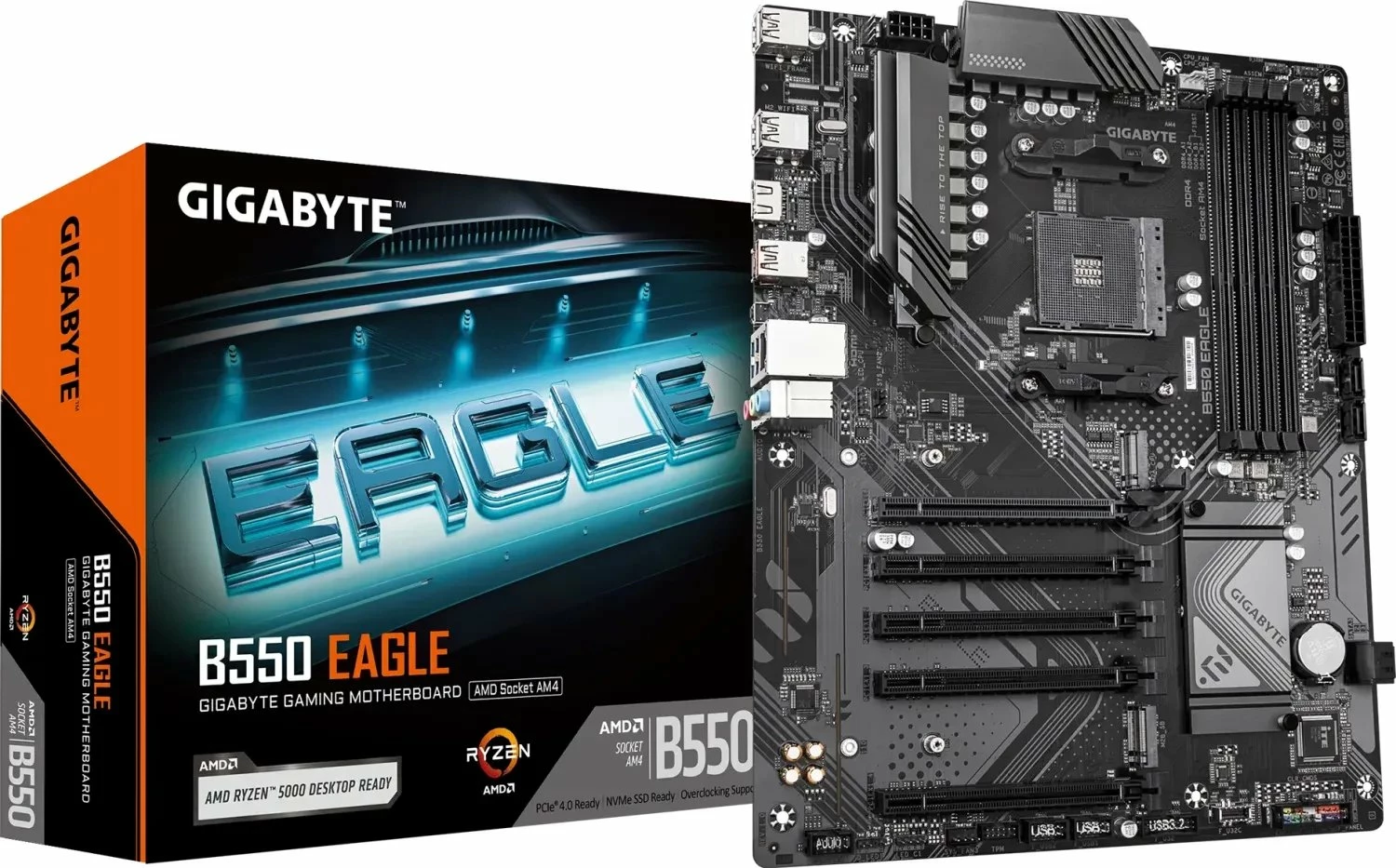 Pllakë amë Gigabyte B550 EAGLE ATX, AMD Ryzen, DDR4 128GB