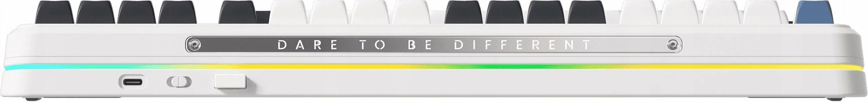 Tastierë mekanike MCHOSE K99-3A 98% (99 taste) Hyacinth Switch RGB tri-mode hot-swap 6000 mAh, bardhë me blu