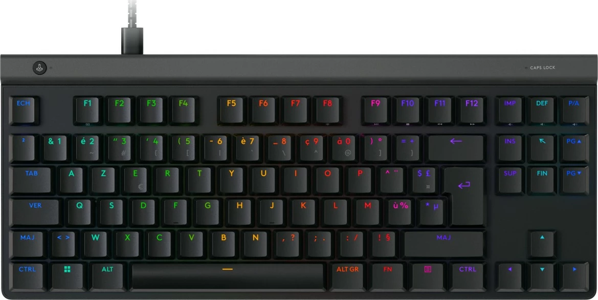 Tastierë mekanike Logitech G515, RGB, Tenkeyless, AZERTY, e zezë