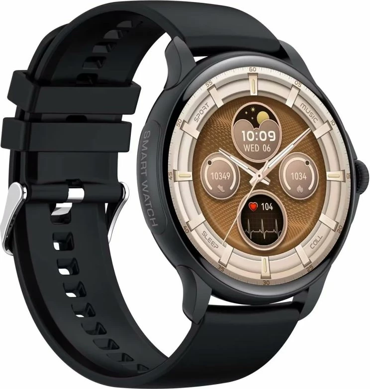 Smartwatch për femra Rubicon, e zezë