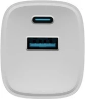 Karikues Natec Ribera GaN 30W, USB-A dhe USB-C, i bardhë