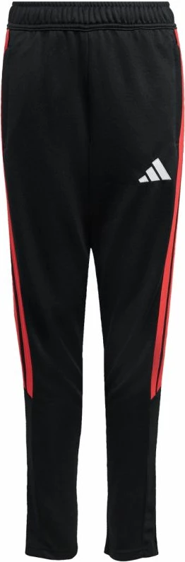 Pantallona sportive për fëmijë adidas, të kuqe e të zeza