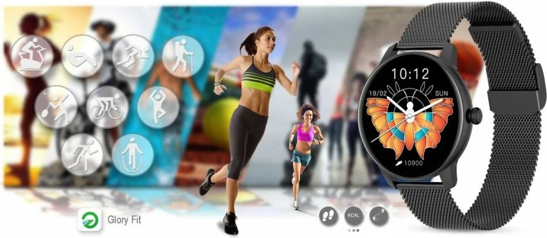 Smartwatch për femra G.ROSSI, e zezë