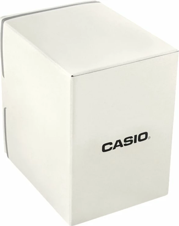 Orë dore për meshkuj Casio W-218H-4B, rrip i kuq, me kuti
