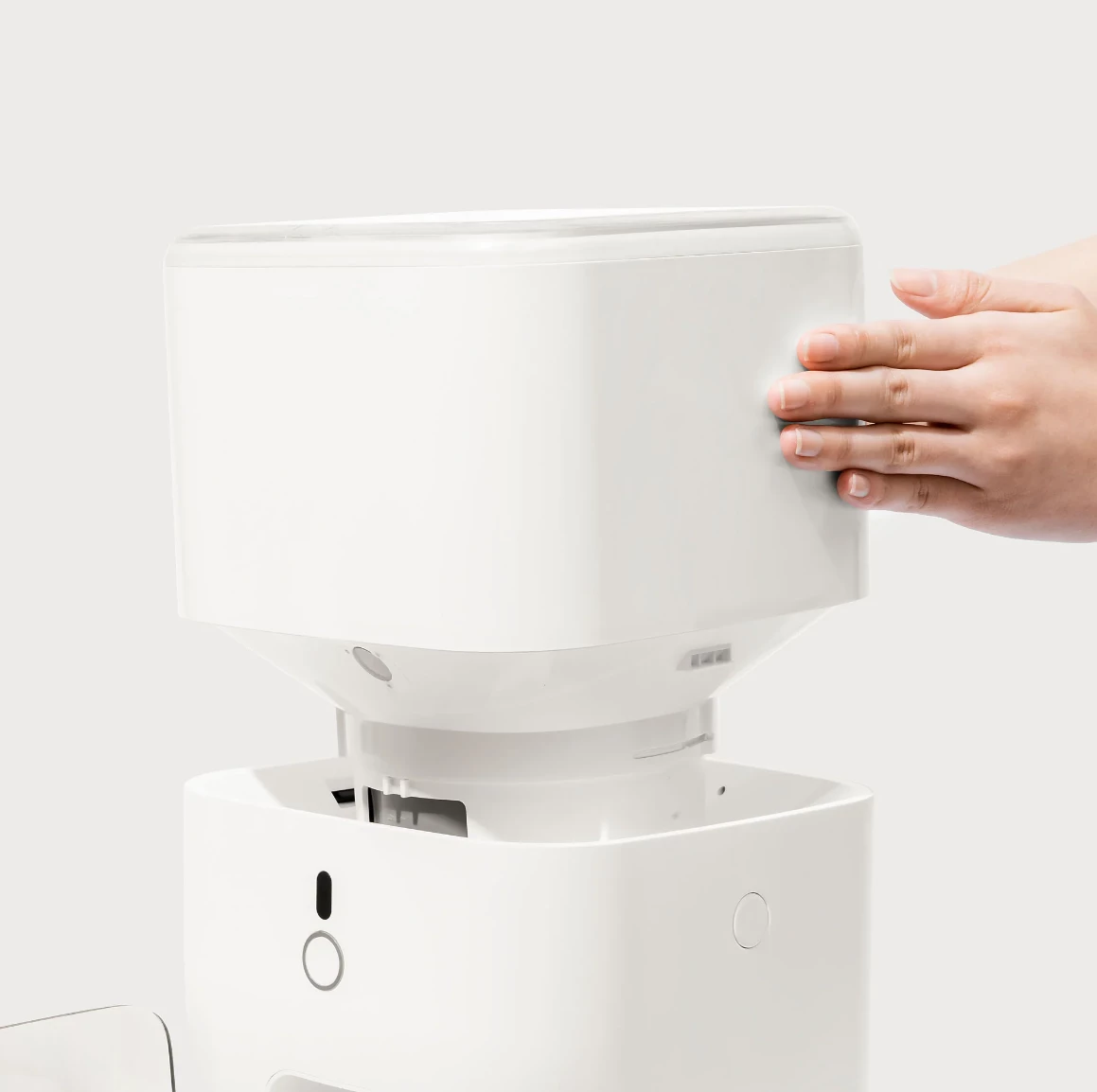 Dispenser smart ushqimi për mace Catlink Fresh 2 Luxury 4L Wi‑Fi, i bardhë, set