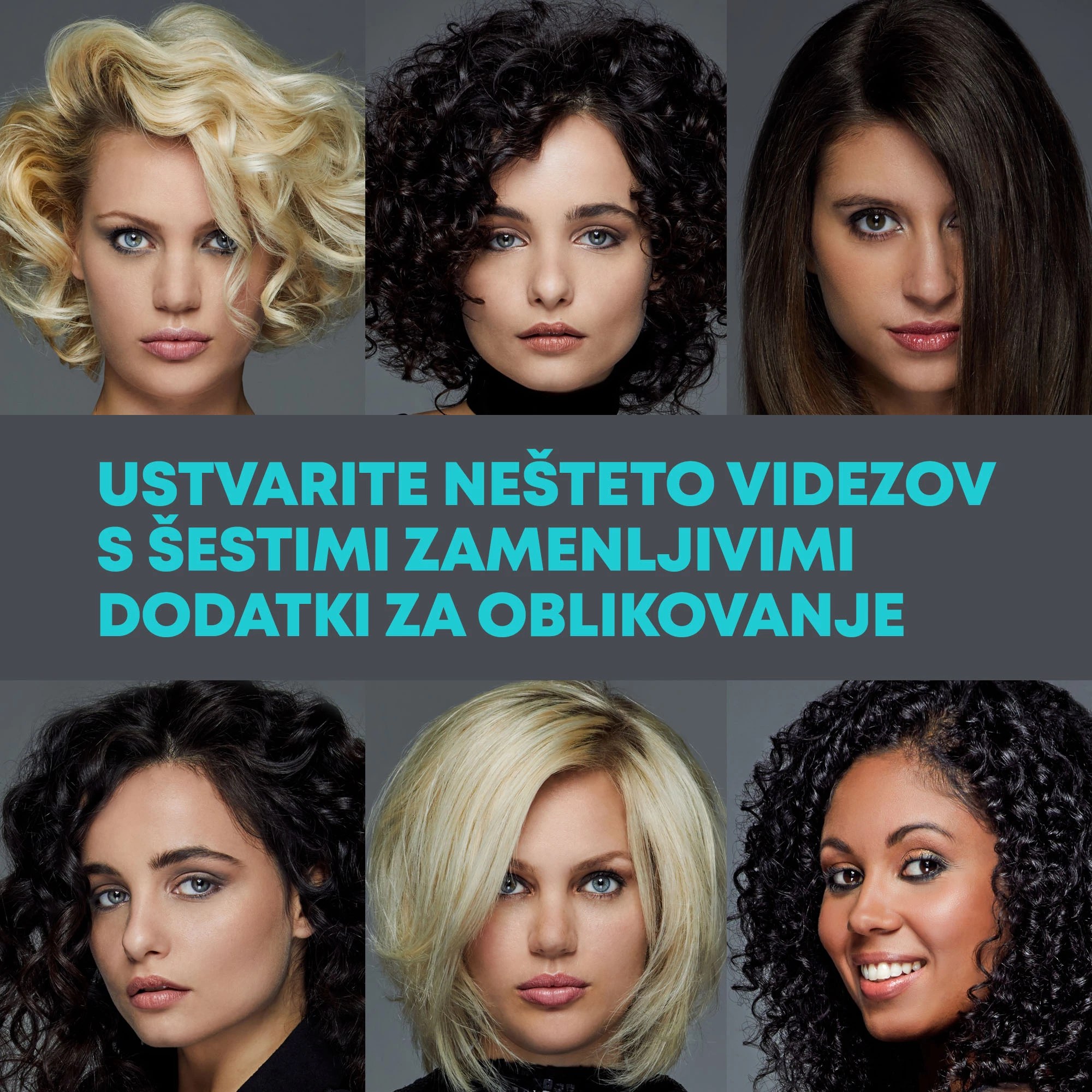 Stajler me ajër të ngrohtë për flokë Revamp Progloss Airstyle DR-1250 1200W 6-në-1, e zezë
