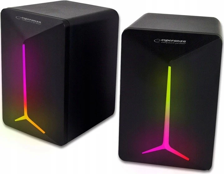 Set altoparlantësh me USB Esperanza, me LED Rainbow Frevo EGS105, 2 copë	