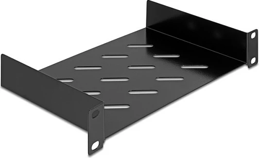 Raft për rack DeLOCK 10", 1U, 150 mm, 25 kg, i zi